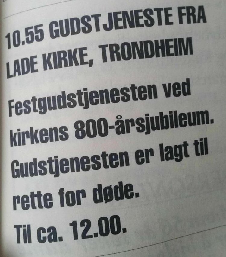 BareMonica's tweet photo. Lade kirke dødsbra! Hva gjør man ikke for få sammen en gjeng. https://t.co/xnxhCJFneN