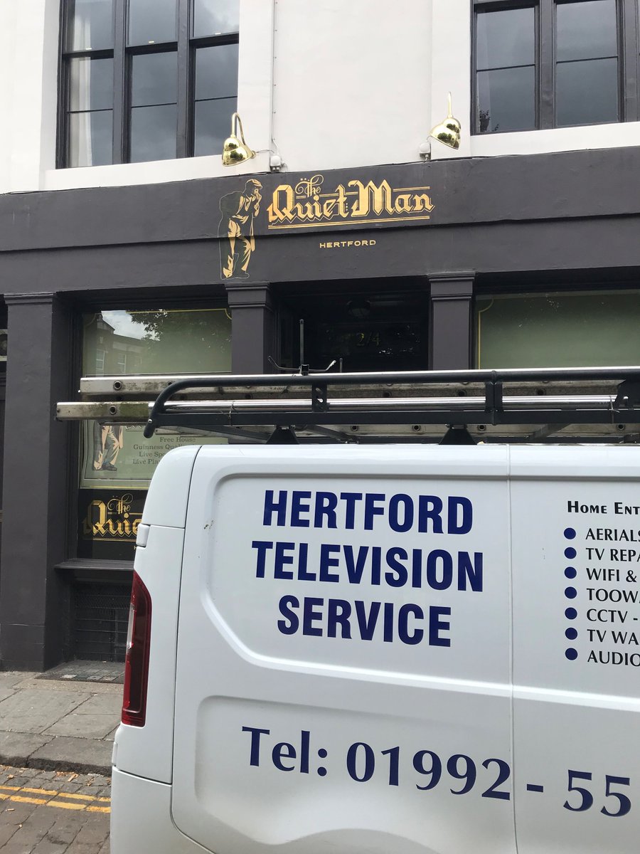 hertford_tv's tweet photo. Today we installed external weatherproof TV's in the Beer Garden at The Quiet Man Pub in Hertford.
These screens have fantastic quality pictures even in direct sunlight.
Get yourself down there for the World Cup matches and some great Beer!
#WorldCup2018 #hertford #proofvision https://t.co/yQuYYf4mte