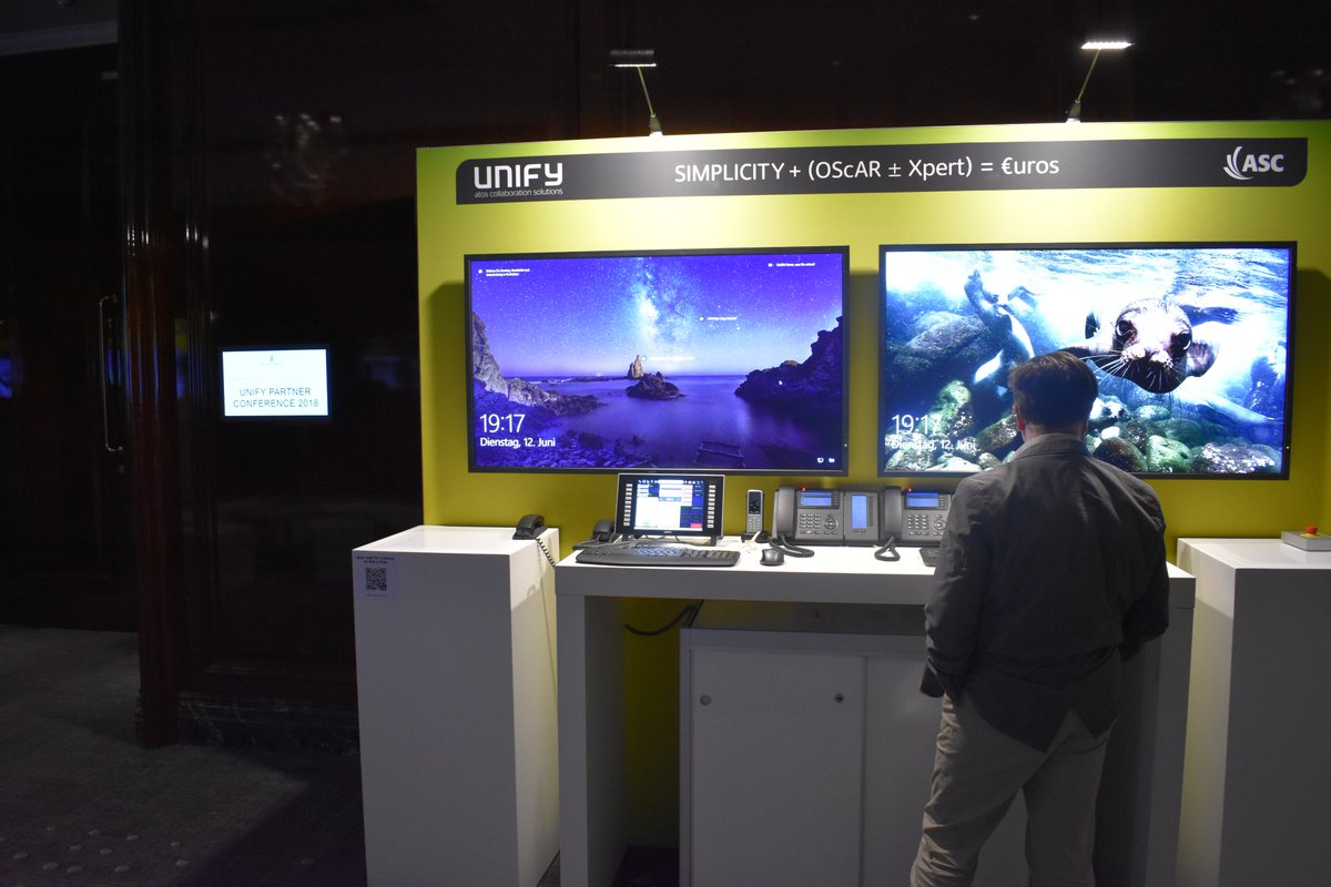 #UPC18Berlin: Demonstrations and sponsors booths. We are showing off our latest developments in the hub! #partners #cloud #uc