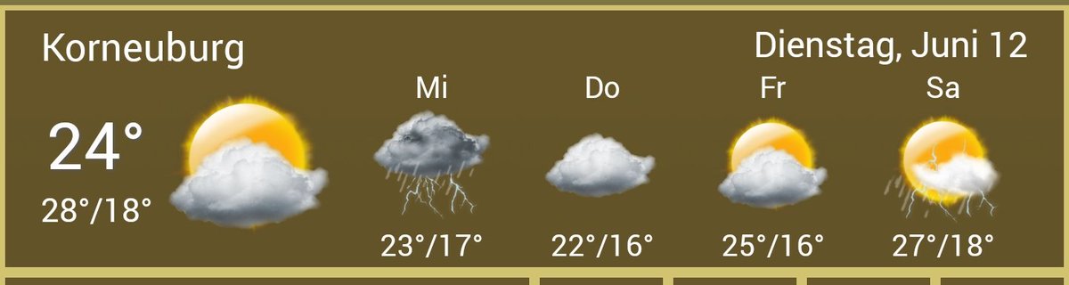 Unwetter sind hier im Sommer nur Mittwochs, weil sonst der Chef um 3 gehen und Tennismeisterschaft spielen würde.