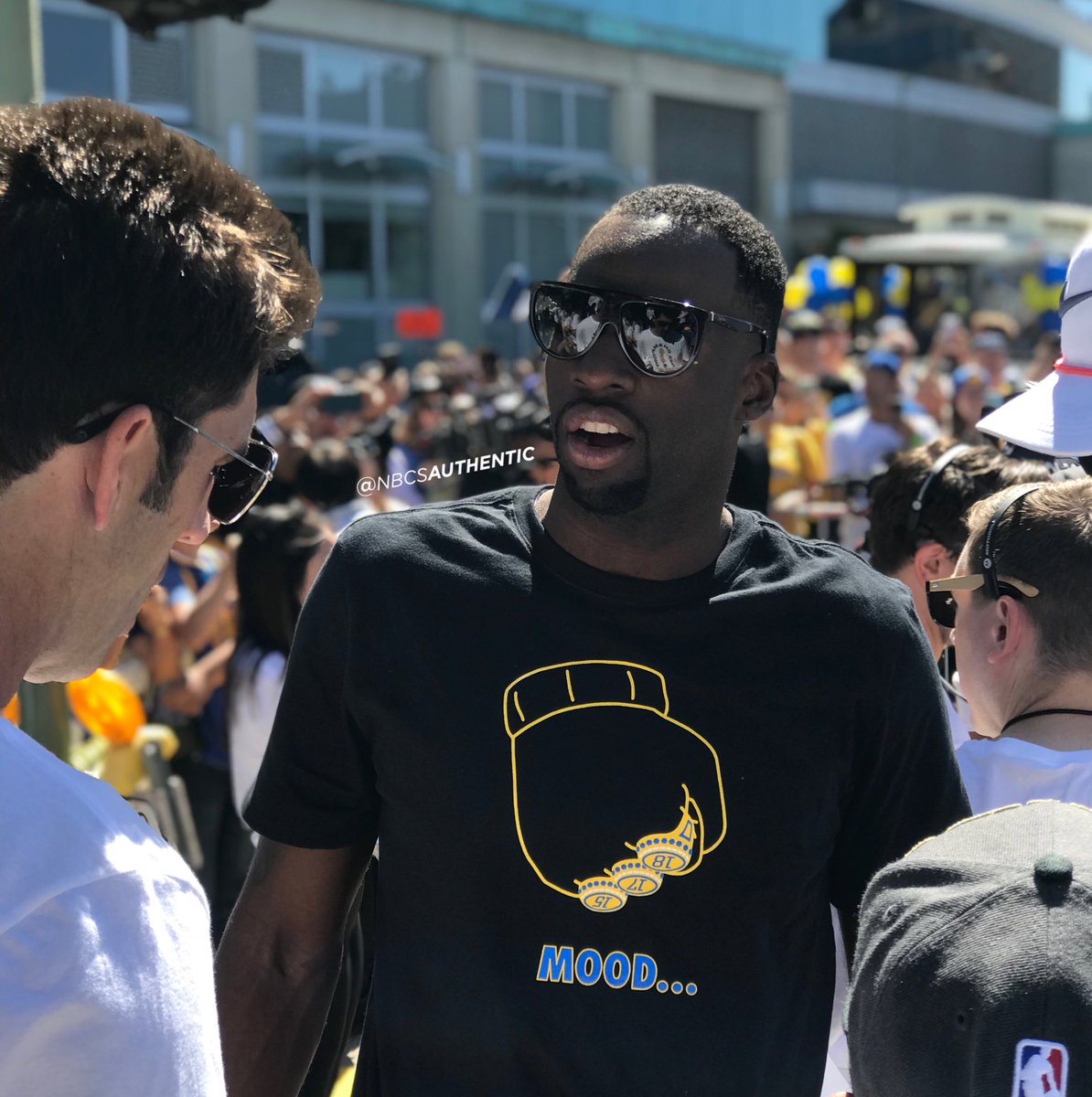 BleacherReport's tweet photo. Dray’s mood… (via @NBCSWarriors) https://t.co/MJ4vI7HDYF