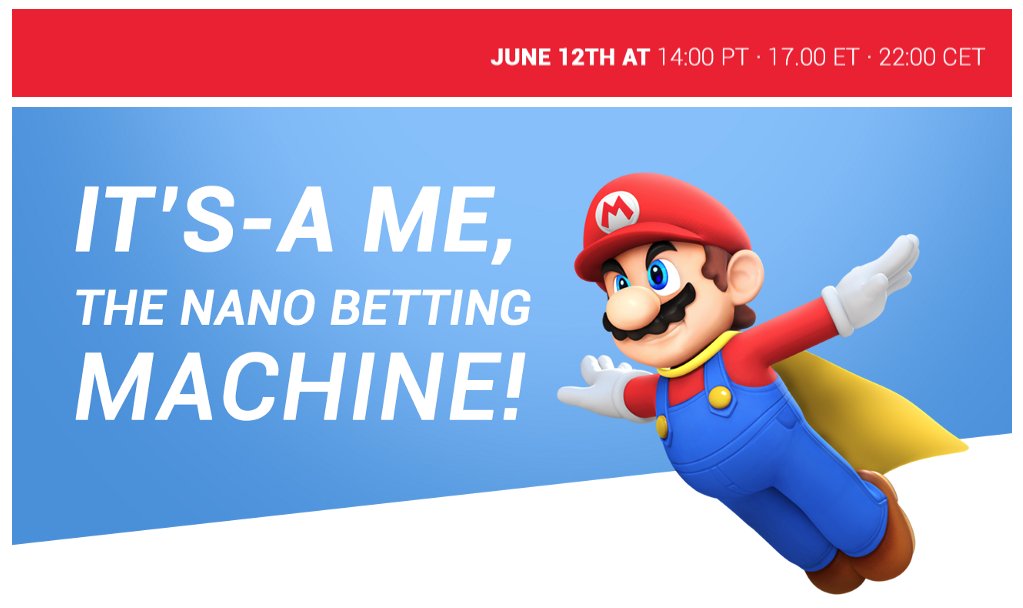 Some awesome stuff from the community: <a href="/pvp_me/">PVP.ME</a> is running a 150 $nano giveaway around the Super Smash Bros Ultimate tournament at E3 later today!

medium.com/@PVPME/nano-ss…