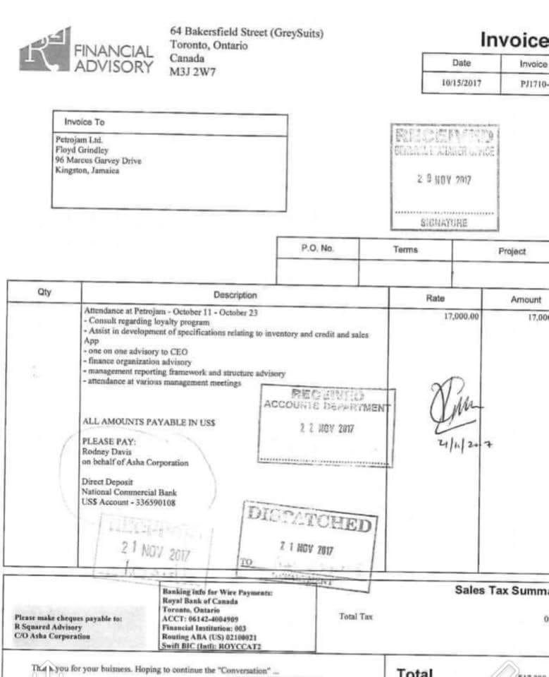 PatriotsWestern's tweet photo. The Govt willingly paid a Canadian consultant 17,000usd for 12days work at Petrojam. What is really happening at Petrojam? Andrew Wheatley just continues with excessive spending on tax payers backs. We need to #fixitwithphillips https://t.co/BRwm81NJ2H