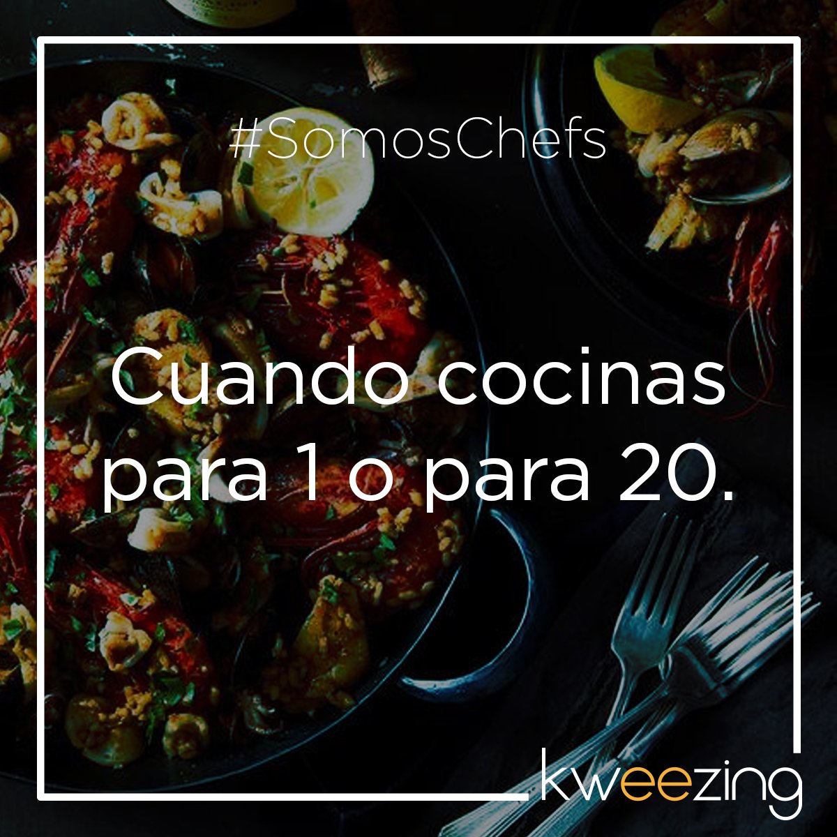 Kweezing's tweet image. #SomosChefsCuando
Cocinas para 1 o para 20. 
Todos llevamos un Chef dentro.
#Kweezing #Trylocal #ChefAnfitrión #ChefaDomicilio
kweezing.com