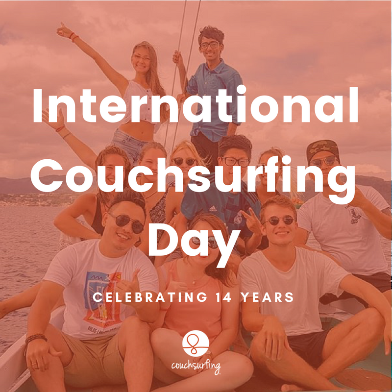 Couchsurfing's tweet photo. Happy International Couchsurfing Day! It's our 14-Year Anniversary, and today we're looking back at how far we've come over the years. It wouldn't have been possible without our global community of travelers and hosts. We're grateful for each and every one of you! 🙌 https://t.co/l87D3KeUcm
