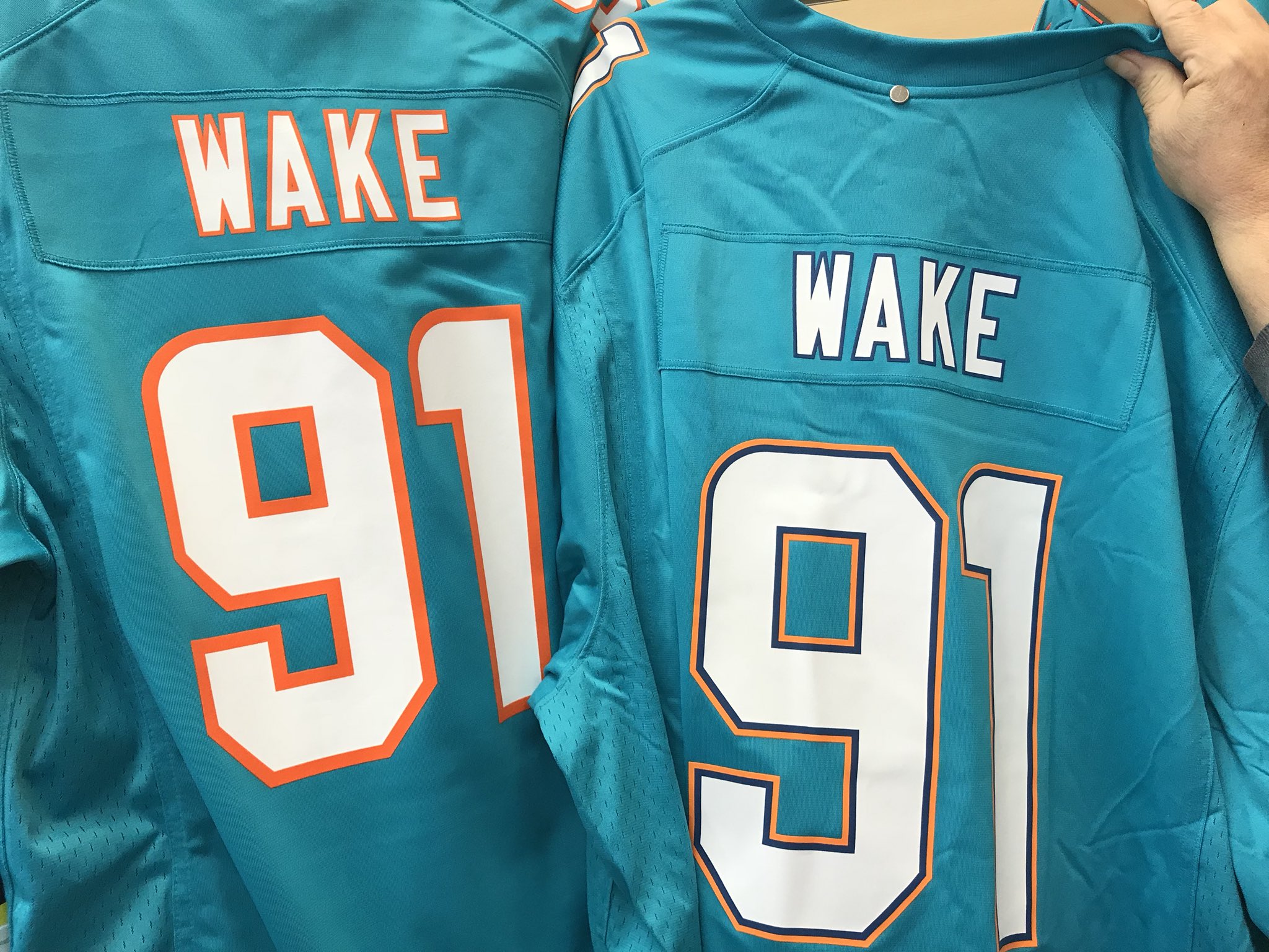 Miami Dolphins Old jersey vs. new side by side. For those unsure of the changes. r nfl