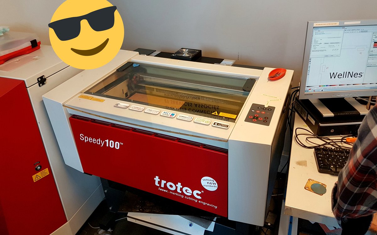 nest_well's tweet photo. Première découpe laser de notre boitier ! Bientôt le premier prototype complet de notre produit WellNest ! #TOCS2018 https://t.co/l3GkZs8Z8R