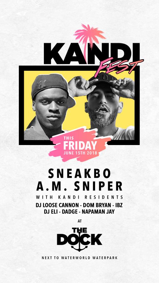 This Friday at Kandi Fest!

<a href="/Sneakbo/">SNEAKBO or JETSKI #444</a> 
&amp;
@Snipermusic 

Tickets: eventbrite.com/e/kandi-fest-t… …

Event included in Club100MegaDeal.com 

💥💥💥