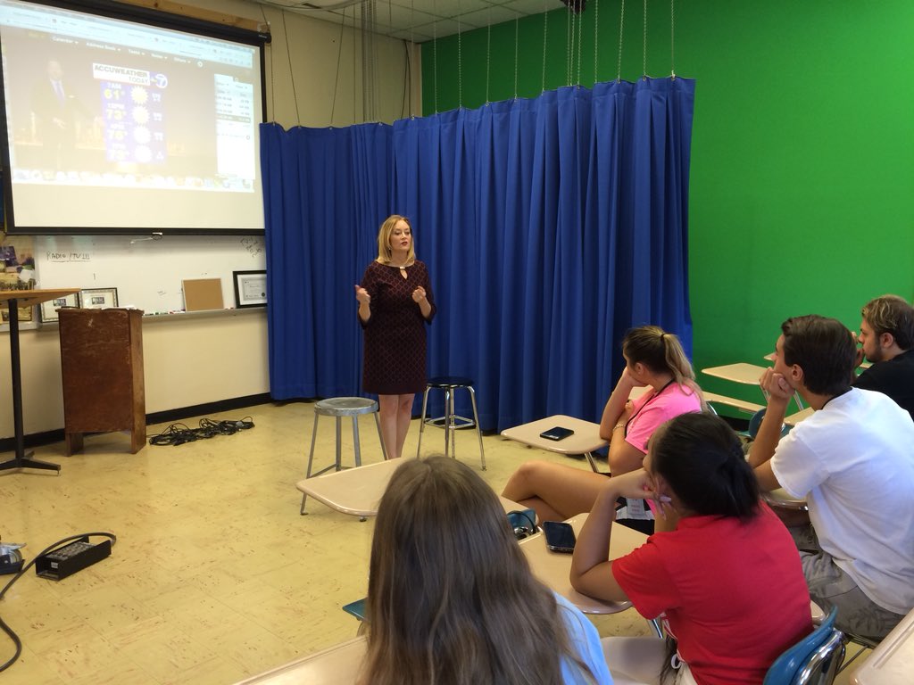 nutleytv's tweet photo. A special thank you to @DebbieDuHaime for coming in to NHS to talk about her career to our TV students! @NutleyPrincipal https://t.co/ljKj9dYpA1