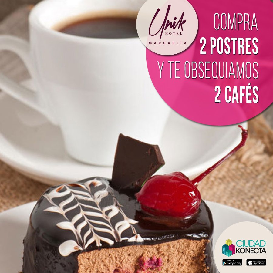 CiudadKonecta's tweet photo. Para complacer a tu paladar, existen los #postres y para el alma, el #café ... y que mejor lugar de disfrutar de este beneficio que en @ozrestaurant @unikhoteles presentando el código de tu #beneficio #ciudadkonecta https://t.co/EhXEMXveR1