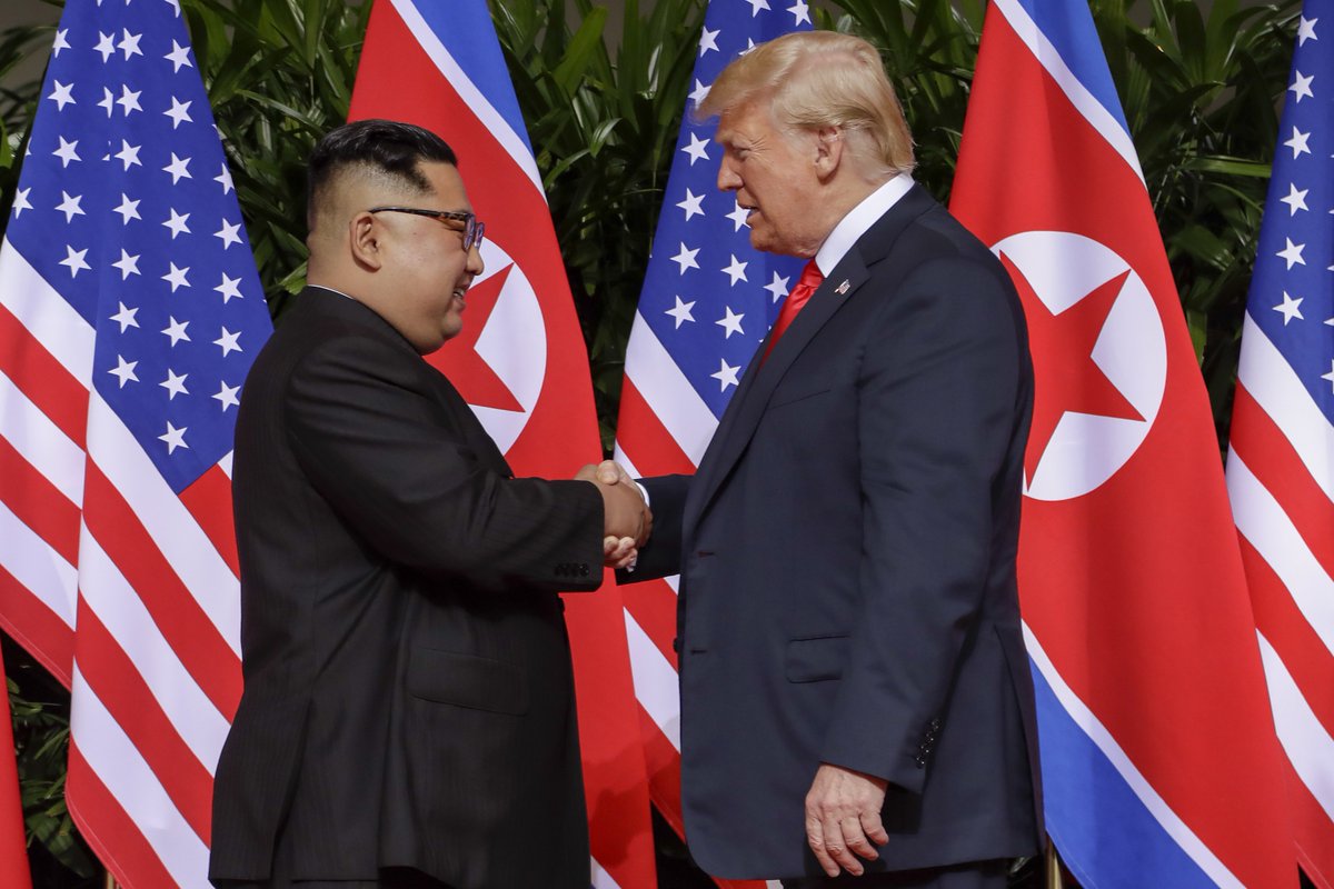 UniverseBYU's tweet photo. Things you should know today: Trump-Kim shake hands, commit to ‘complete denuclearization;' Extreme fire danger forces another national forest to close; Charitable giving in US tops $400 billion for first time. https://t.co/megPUvXw4z https://t.co/vk1wuMd6lb