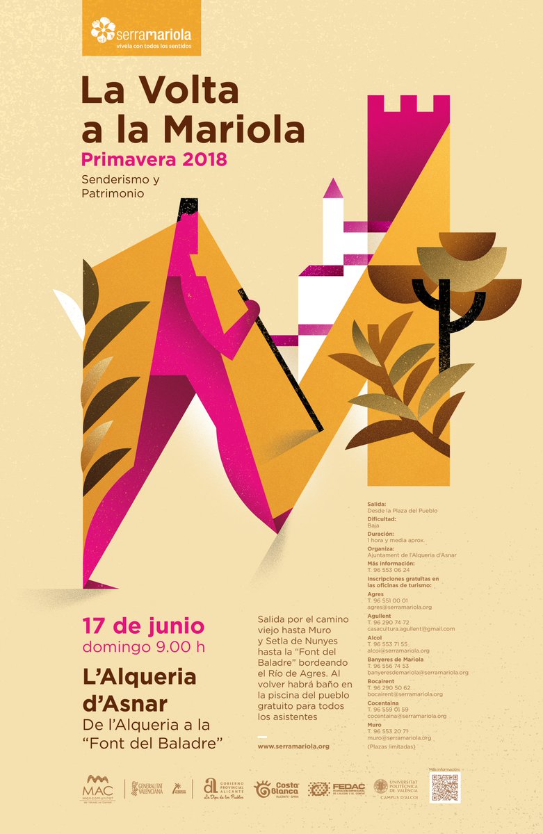 AssSerraMariola's tweet photo. El ciclo de visitas guiadas gratuitas de #LaVoltaaLaMariola2018 🍀⛰primavera pone su punto y final con una ruta refrescante desde #ALqueriadAsnar hasta la Fuente del Baladre, bordeando el río #Agres 🚶♂🚶♀. Inscripciones ➡https://t.co/XkHejNWPid https://t.co/ScGmn0uPLR