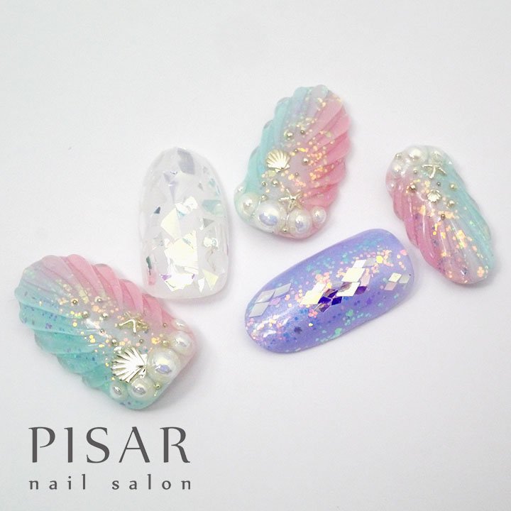 ネイルサロン ピサラ Sur Twitter ネイルサロンピサラ ネイル ネイルサロン ネイルデザイン ネイルアート ジェルネイル ジェル 恵比寿 恵比寿ネイルサロン Nailsalon Nailstagram やり放題 ジェルやり放題 クーポン 夏ネイル 夏ネイル18 マーメイドネイル 人魚の鱗
