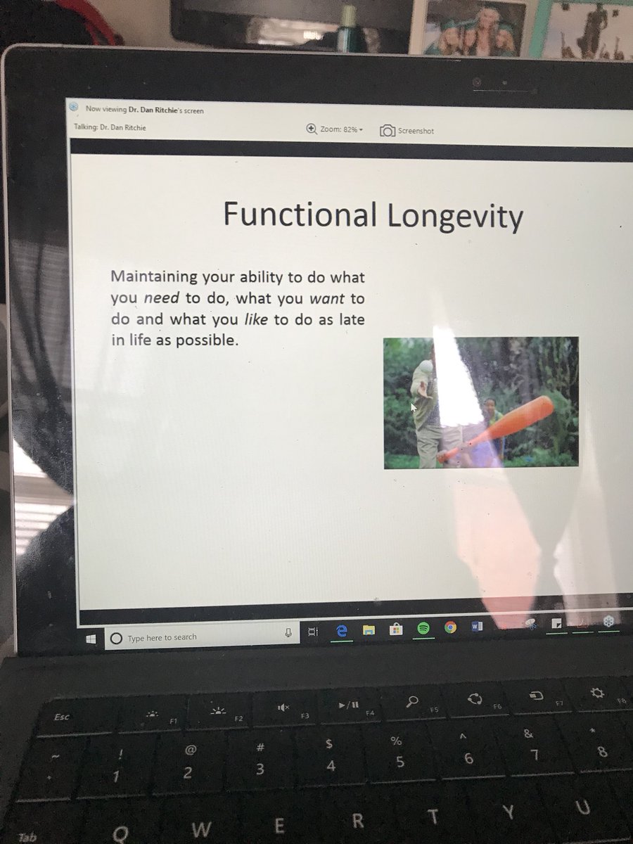 kuhnalyssa_dpt's tweet image. Tuning into the Functional Aging Institute’s webinar on their training system w/ Dr. Dan Ritchie starting out strong discussing quality &amp;amp; quantity of life. Why should we have to choose one or the other? Fitness and wellness can give you both. #geriPT #oldNOTweak