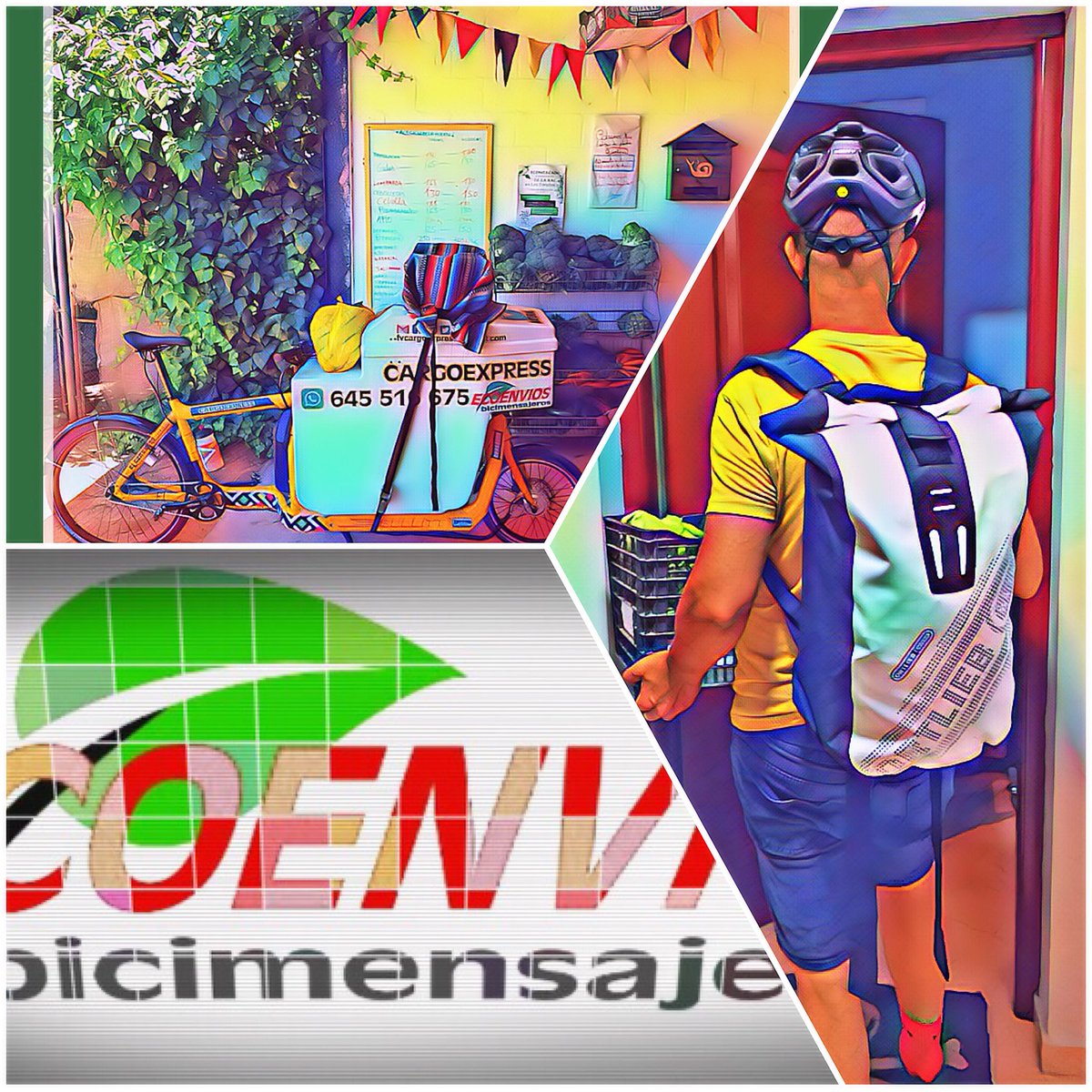 fvcargoexpress's tweet photo. Hoy primer dรญa de reparto a #lareverde de la mejor #huerta jerezana a tu casa en formato #ecologico , tu cesta de #verduras de #temporada todas las semanas en #bicimensajeria a donde quieras y a la hora que quieras con #fvcargoexpress #cerocontaminacion #ceroemisiones https://t.co/zeH3ceNJUh