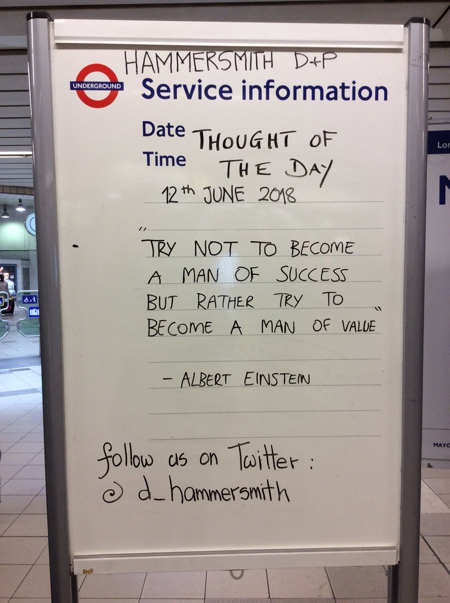 🍃🌸✿ #Thoughoftheday ✿🌸🍃 
Tuesday 12th June 2018
#quotes #Wisdom #success #man #value #Einstein
#TuesdayThoughts #Hammersmith