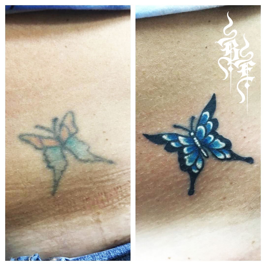 Necesitas arreglar un tattoo, te esperamos en @estrellatattoo #tattoo  #tatuajes #arreglos #tatuajesarreglados #mariposa #tattoos  #arreglodetatuajes https://t.co/jRZKq1tvX9, image size:1080x1080