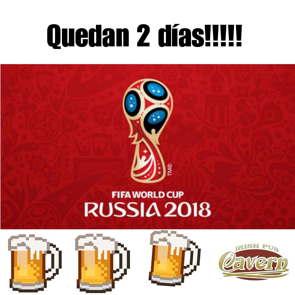 Ya estáis preparados?? Sólo faltan 2 días!! El mundial ya está aquí!! #mundial2018 #vamosespaña #futbol #cerveza #cavernesbien