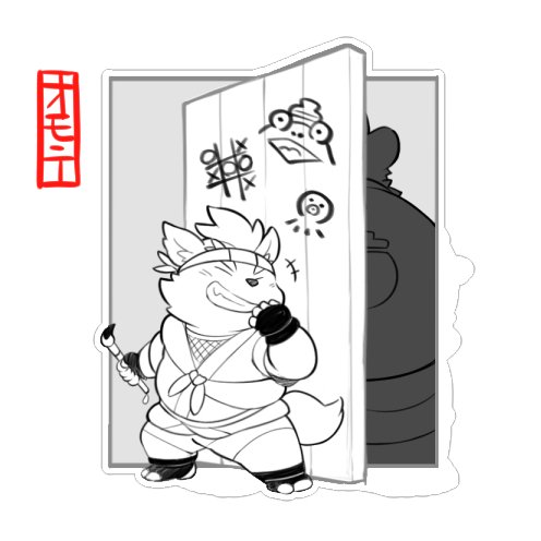 先日の薬味アクキーのシチミ&オロシ版のラフ案です。裏返すと仕掛け扉も逆になるの失念してました。。。 