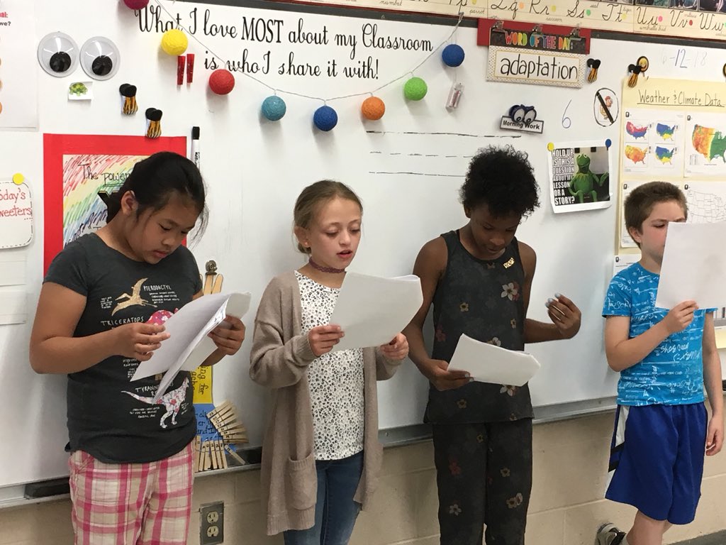 Room8IsGreat1's tweet photo. We did a readers’ theater today and it was fun to do! ~ Aiden #learning is fun #fluency @wednovans https://t.co/hWPuSc2fkw