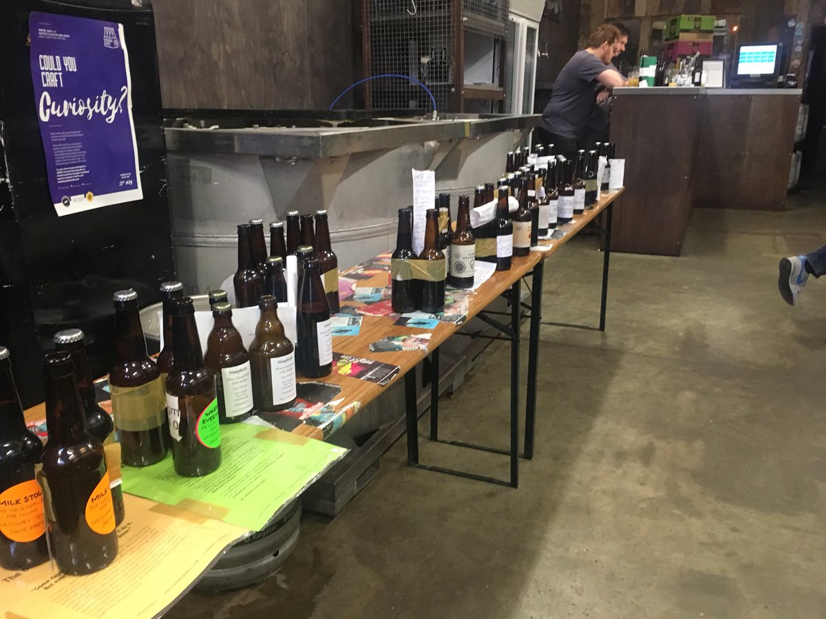 james_stagg's tweet photo. Judging the brewing competition of #thecreativecrate at @ubrewcc with @saatchiwellness Some 40 beers to go through... https://t.co/8e0toF7RyK