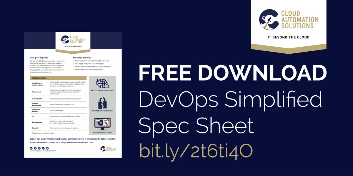 cloudatsol's tweet image. 8 things you need to know to launch into DevOps today without the major headache. #DevOpsSimplified bit.ly/2t6ti4O