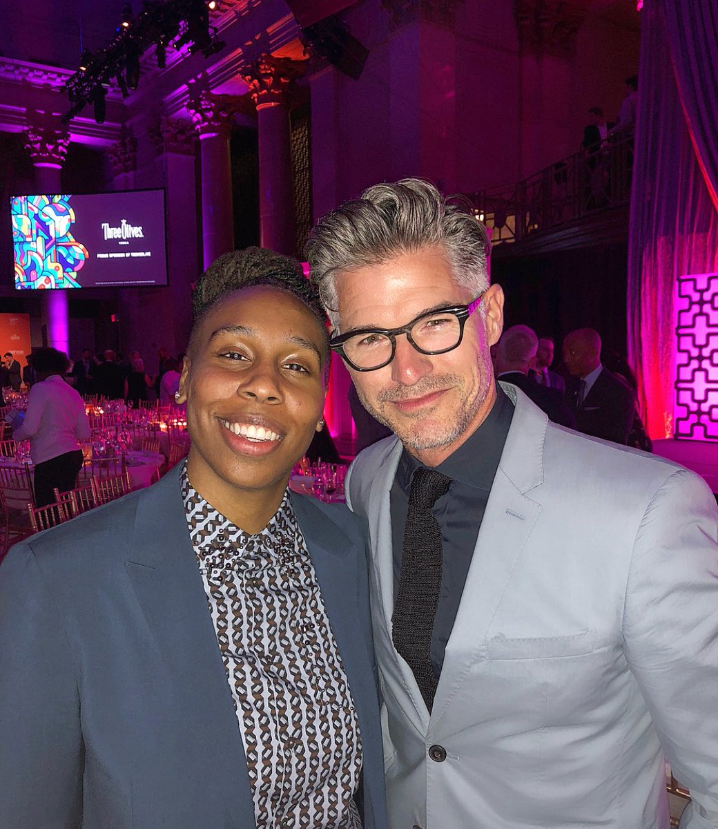 Huge pleasure 2 meet #LenaWaithe at #TrevorLive She n my friend @GBerlanti were deservedly honored as #heroes 2 the #LGBTQ community 4 unyielding commitment 2 telling the stories of ‘us’. Bravo 2 you, Greg, #DominicBarton and the entire @trevorproject team. #strongertogether 🌈🖤