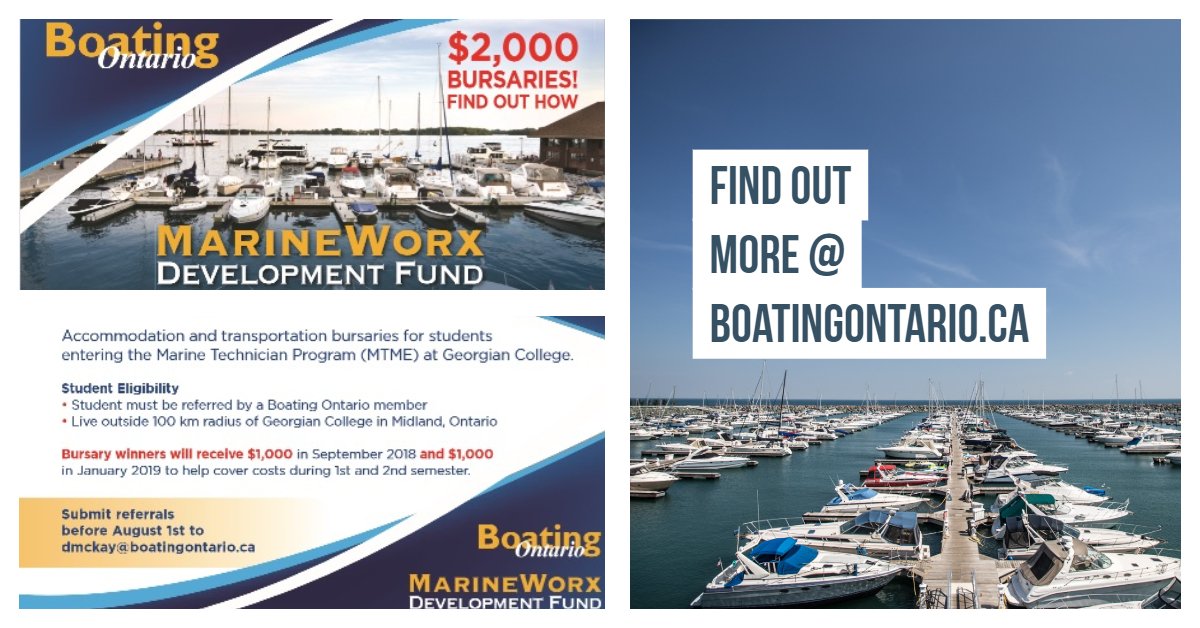 Boating Ontario (@boatingontario) on Twitter photo Introducing... MarineWorx Development Fund. Working together to advance Ontario's Marine workforce, one career at a time. Find out more at boatingontario.ca or simply click the link provided ow.ly/FT2o30ksZei <a href="/georgiancollege/">Georgian College</a> <a href="/BoatingIndustry/">Boating Industry</a> <a href="/boatdealers_ca/">Boatdealers.ca</a> Introducing... MarineWorx Development Fund. Working together to advance Ontario's Marine workforce, one career at a time. Find out more at boatingontario.ca or simply click the link provided ow.ly/FT2o30ksZei <a href="/georgiancollege/">Georgian College</a> <a href="/BoatingIndustry/">Boating Industry</a> <a href="/boatdealers_ca/">Boatdealers.ca</a>