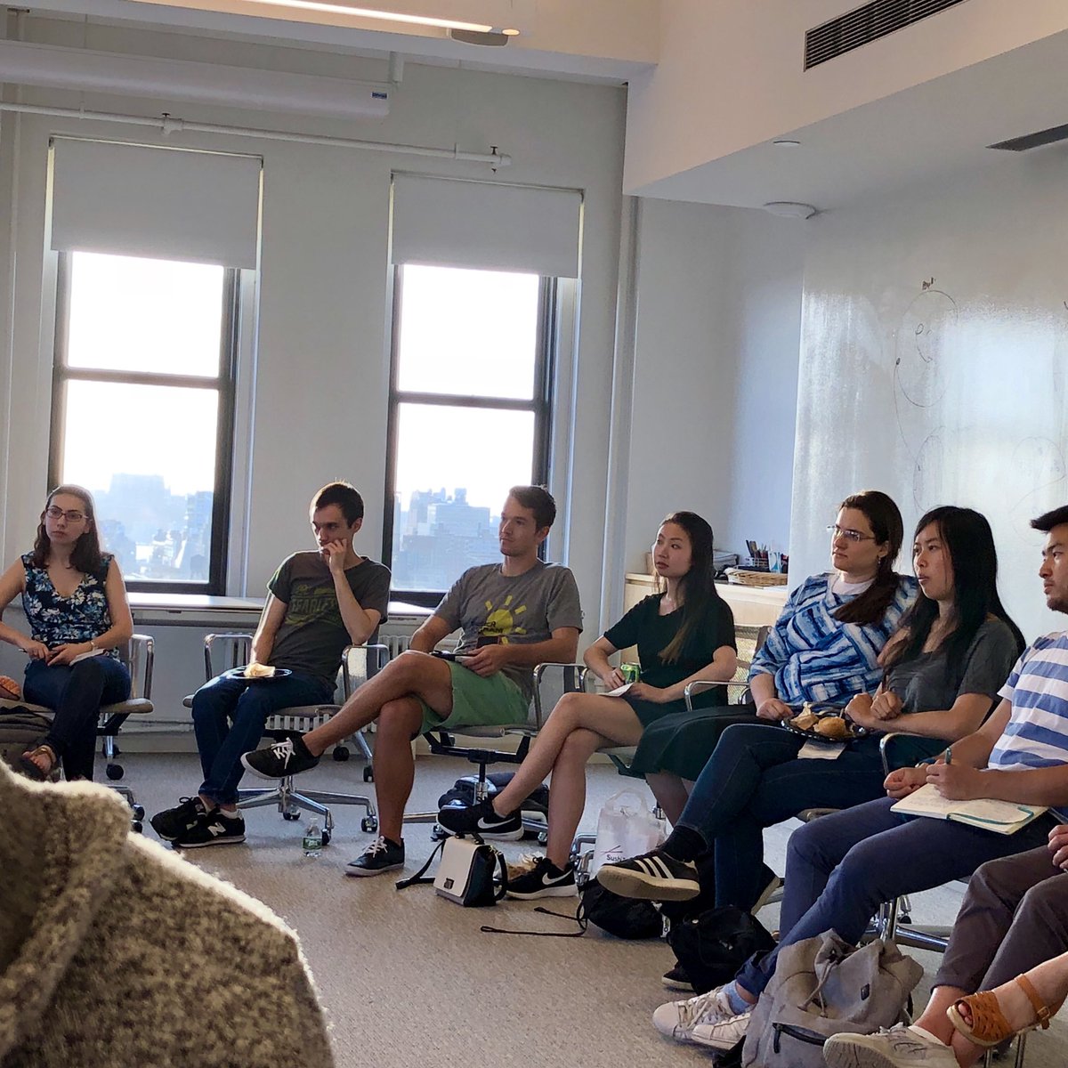 hackNY's tweet photo. Tonight the Class of 2018 #HackNY Fellows are visiting @USV and learning about venture capitalism and the future of the world of technology. https://t.co/RRgTJTGiya