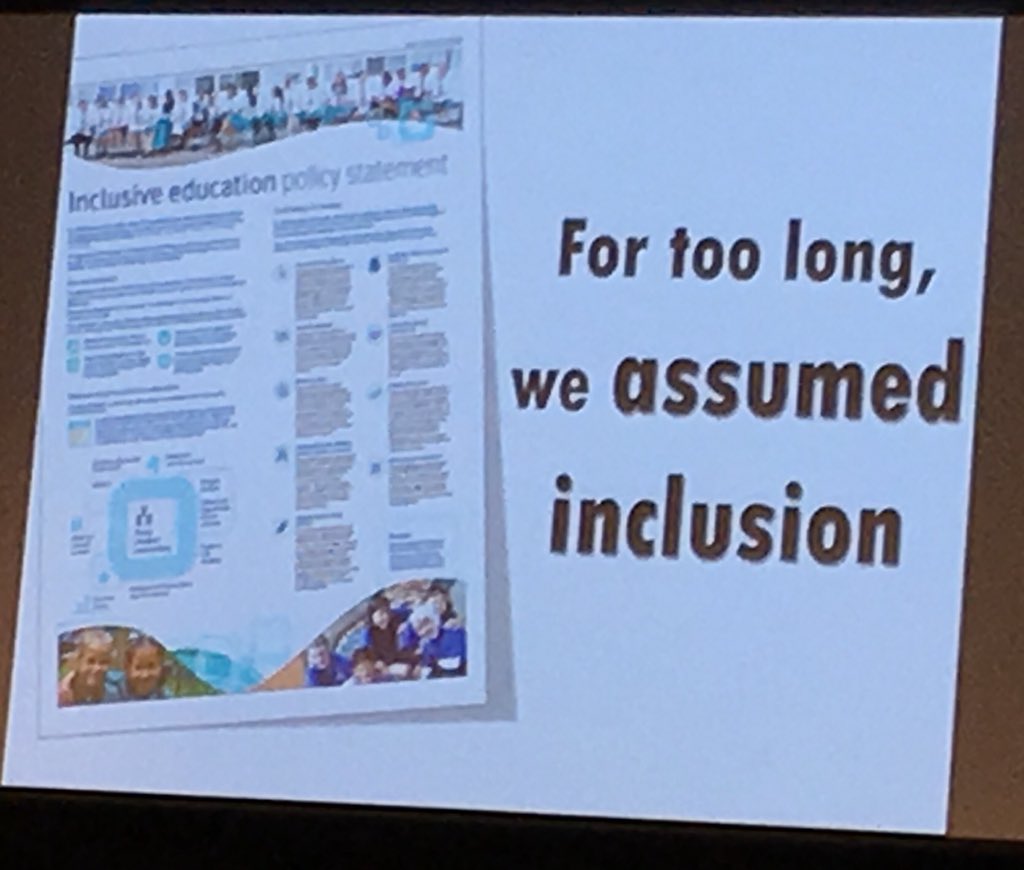 McCabeKath's tweet photo. ‘For too long, we assumed #inclusion’ Patrea Walton at #QASELCON18 https://t.co/oewFEzuWN8