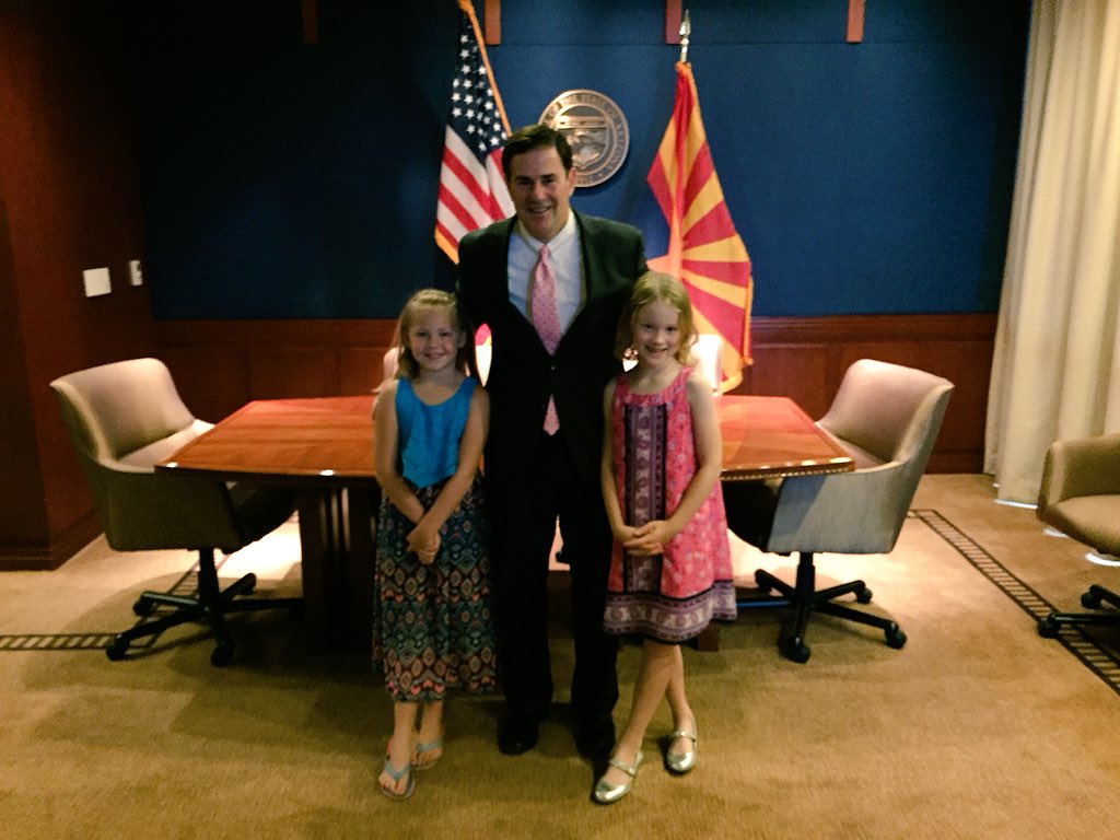 AZGovEducation's tweet image. It was a pleasure to host @dougducey's 3rd Annual Bookmark Design Winners, along with their families and teachers, at the Capitol today. We are so proud of these students &amp;amp; their inspiring artwork. Congratulations, Gabby &amp;amp; Hannah! #AmazingAZ