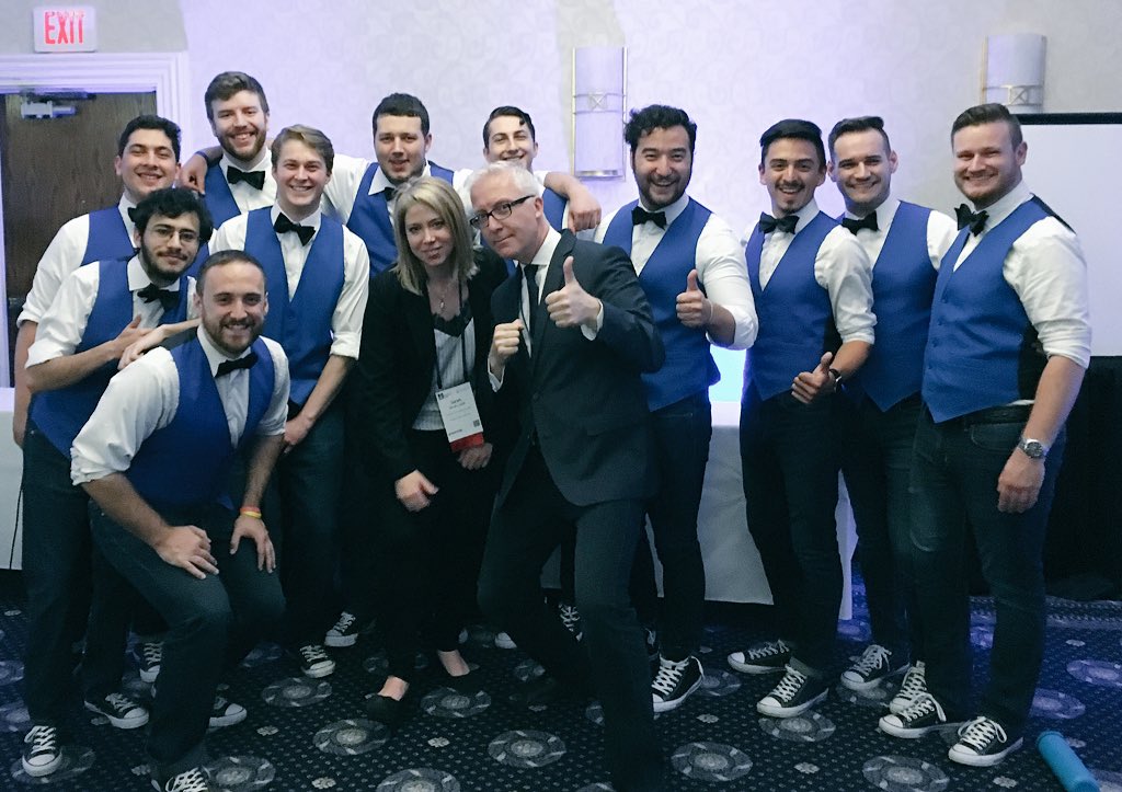 Now that’s risk taking + #innovation. <a href="/UMLHawkapella/">UML Hawkapella</a> rocks <a href="/EdSymposium/">Higher Ed Symposium</a> <a href="/DeshpandeFdtn/">Deshpande Foundation</a> w a version of <a href="/rickspringfield/">Rick Springfield</a> Jesse’s Girl