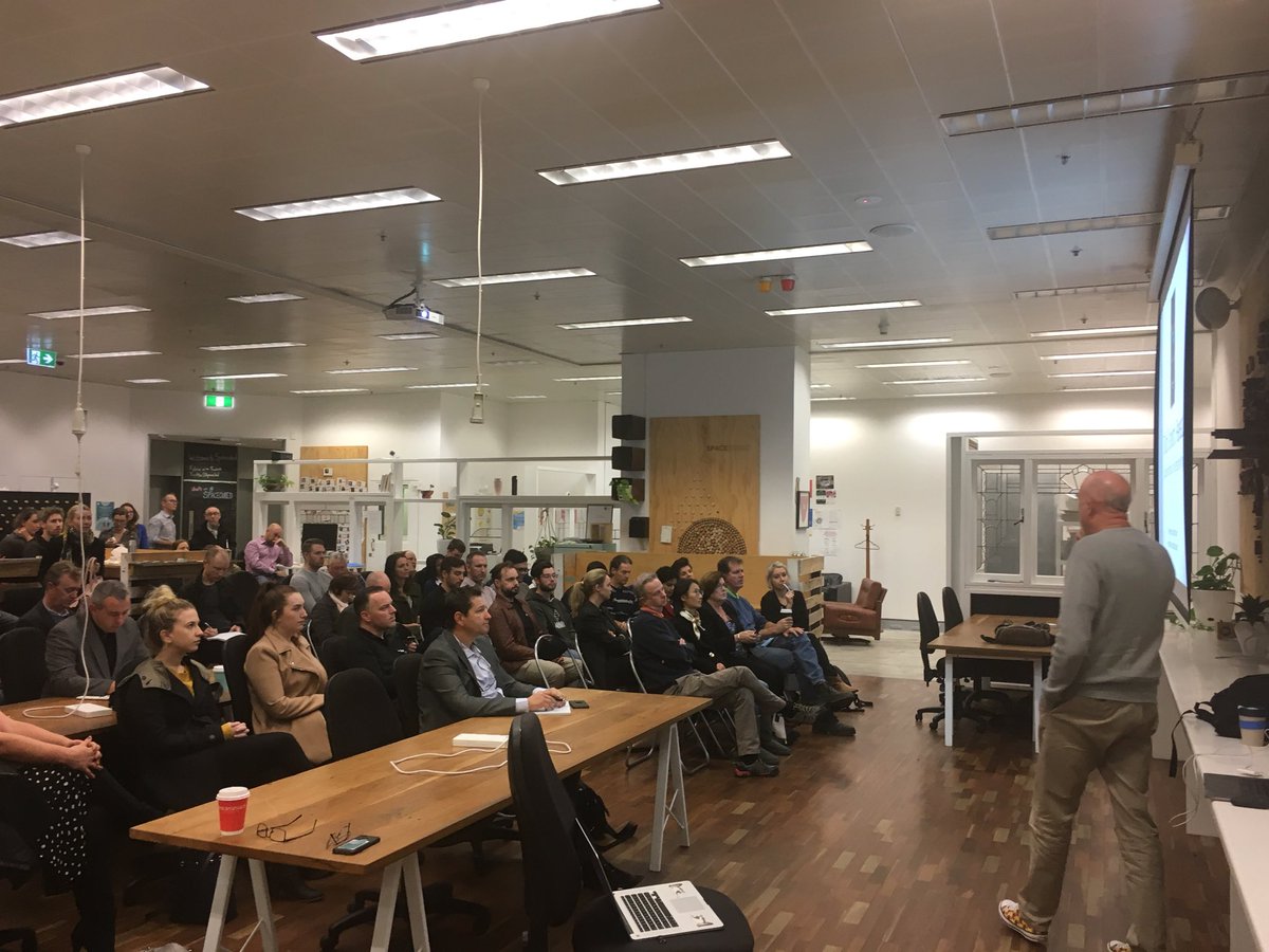 Mike Edmonds from <a href="/MeerTweet/">Meerkats</a> presenting about creating a authentic company brand <a href="/morningstartup/">Morning Startup</a> <a href="/space3ed/">Spacecubed</a>