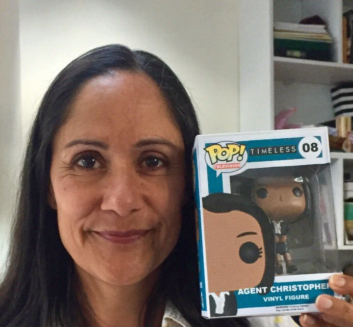 TrippOnTime's tweet photo. Why we love her: She has her own badass action figure 😎 @sakinajaffrey #AgentChristopher #RenewTimeless @nbc @sony https://t.co/EhTpCmUE6V