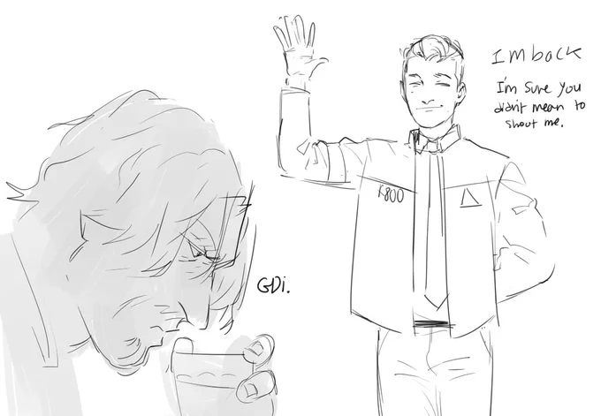 some doodles of ya boi before bed 
