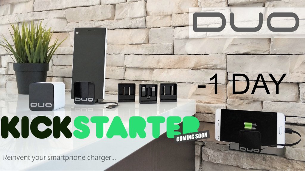 #duocharger is a helpful  #Smartphones #charger 
ONE DAY LEFT!

kickstarter.com/projects/19545…