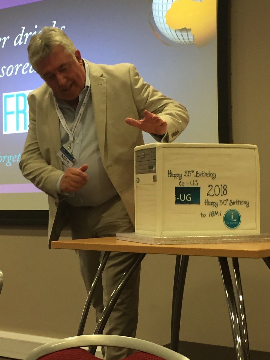 D_Spurway's tweet photo. Honestly, this is a cake, not an AS/400! Celebrating 30 years of #IBMi with @i_ug_uk. @IBMPowerSystems carry on into the future! https://t.co/pTP7k1iPwk
