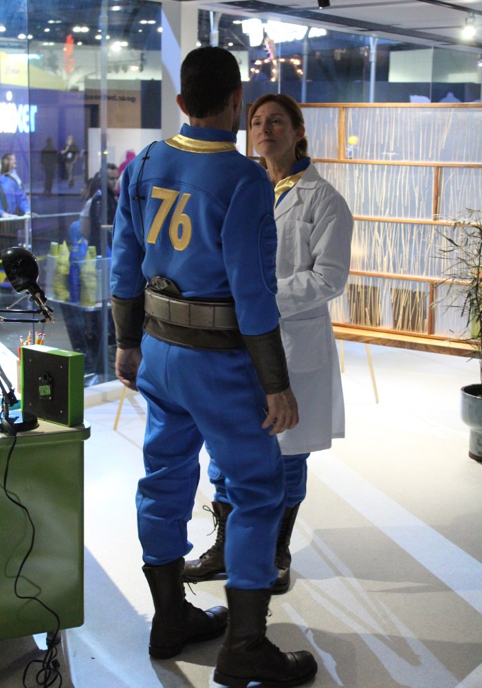 Fallout's tweet photo. See #Fallout life in the Vault with our #E32018 Experience. Be a dweller for a day at Booth 947. #Fallout76 https://t.co/kaKHeEICDv