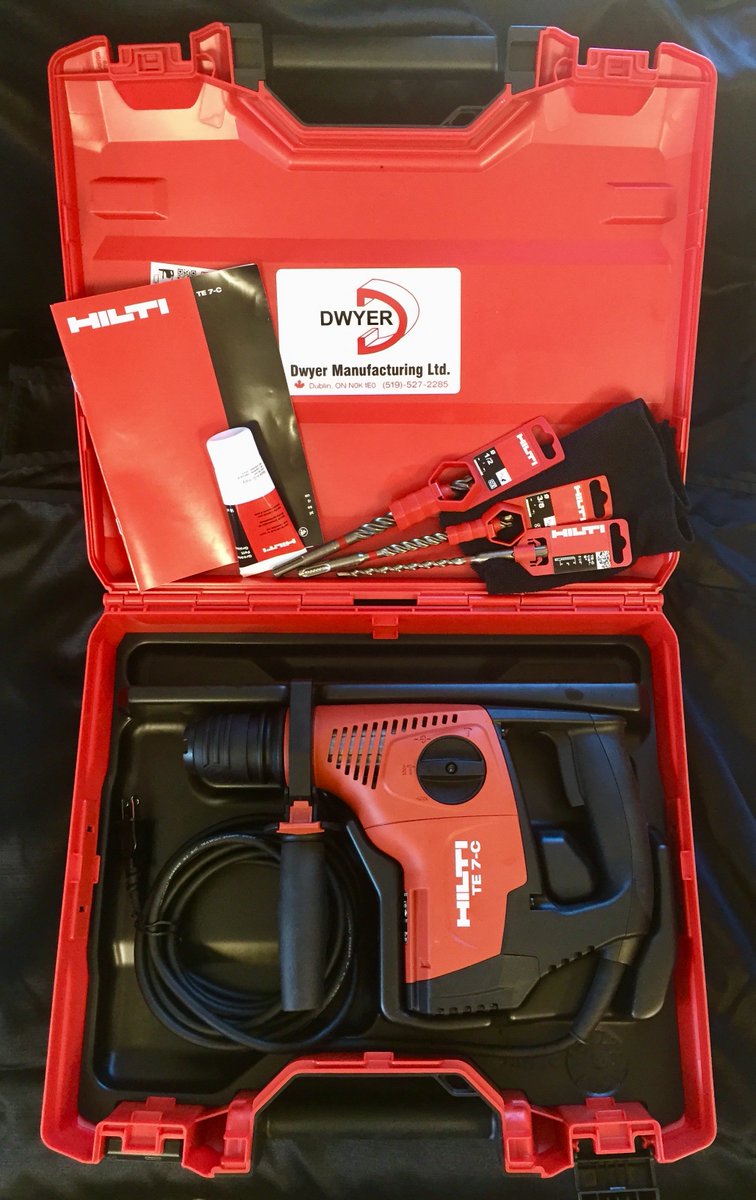 WIN a Hilti Rotary Hammer, TE7-C. Earn a entry when you share this post. (one entry per person). Random draw will be made June 22 at the Ontario Pork Congress at our Booth C70 in the Community Centre Building.  x.com/dwyermfgltd/st…