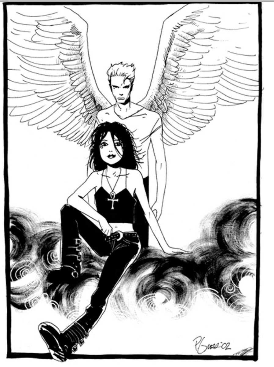 PeterGrossArt's tweet photo. Found this image of an old #Lucifer sketch with @neilhimself 's Death. So here ya go for the #SaveLucifer movement! https://t.co/gdeLSYykZF