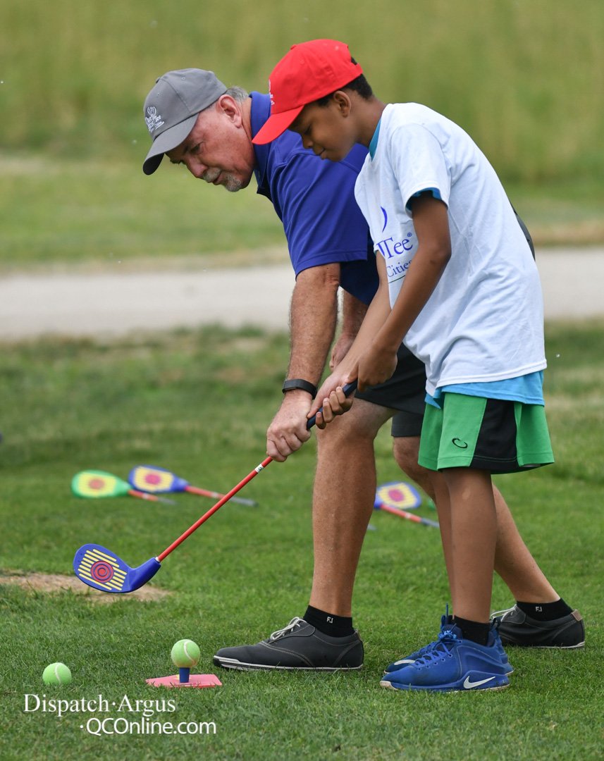 MizenerTodd's tweet photo. My @Dispatch_Argus photo gallery from Tuesday's opening ceremony for the new First Tee of the Quad Cities program at Highland Springs Golf Course in Rock Island. https://t.co/KiDLfquLbf https://t.co/TwCO568HzV