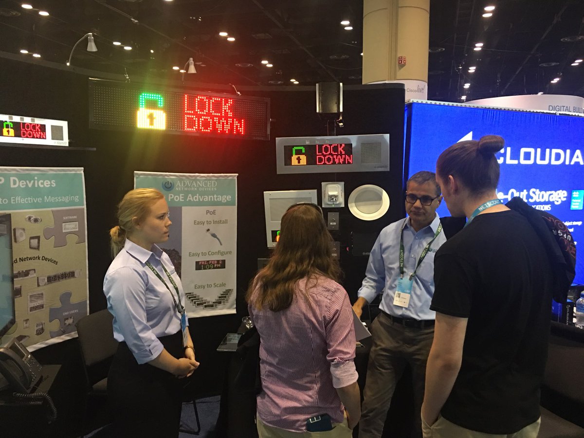 AdvNetDevices's tweet photo. Wrapping up our 2nd day at @CiscoLive 2018. We met a lot of great attendees &amp; exhibitors that stopped by our booth #1629 today! https://t.co/40q5qk3Dcl