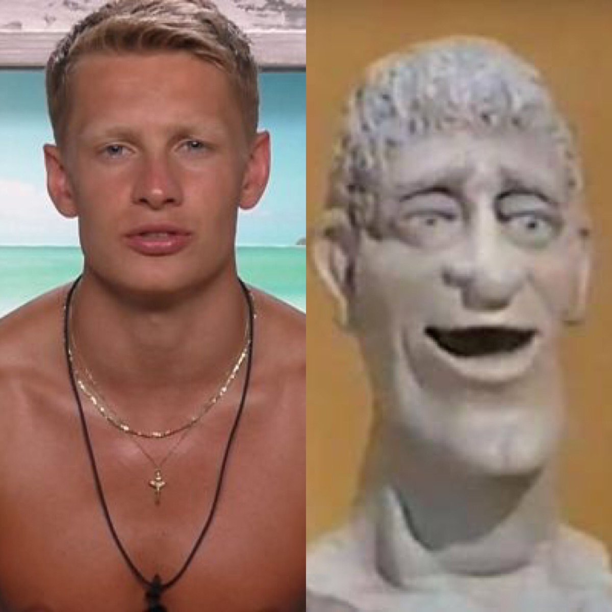 VixLovesNath's tweet photo. When your TV career was flagging so you grew a body &amp; applied to Love Island 🌴 #LoveIsIand #artattack #LoveIsland2018 #charlie https://t.co/6da6SDTO5G