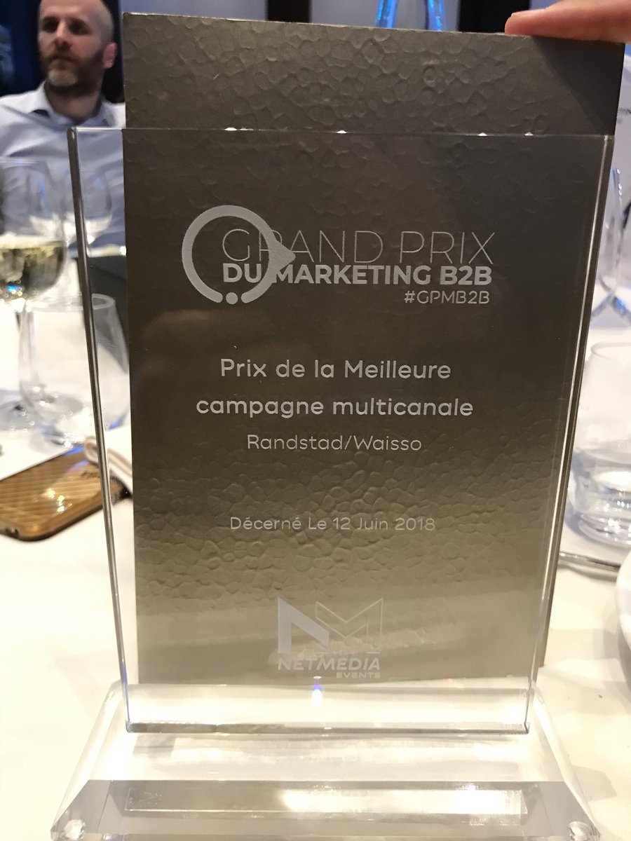 SBlomet's tweet photo. Prix de la Meilleure campagne multicanal pour @GroupRandstadFR @randstad_france et sa campagne « Les Patrons » de Randstad Direct avec @WAISSO https://t.co/gqvirZDy0w