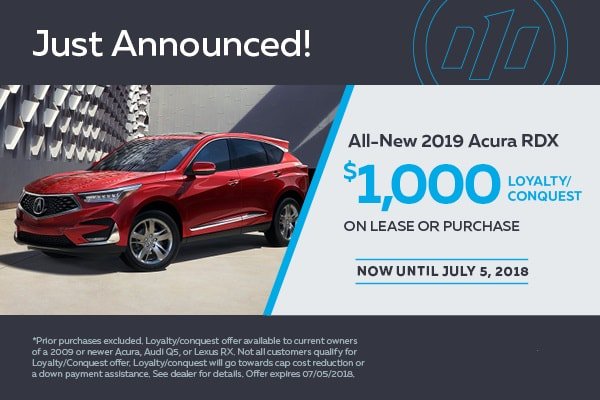 MotorWorldMO's tweet photo. If you own an Acura and are interested in the all-new 2019 Acura RDX now's the time to purchase or lease. #MotorWorld #Acura is offering a $1,000 Loyalty/Conquest offer now until July 5. View our RDX inventory at https://t.co/qJ2KiMzSyM. #WilkesBarre #Scranton #NEPA https://t.co/4erKE38yCU