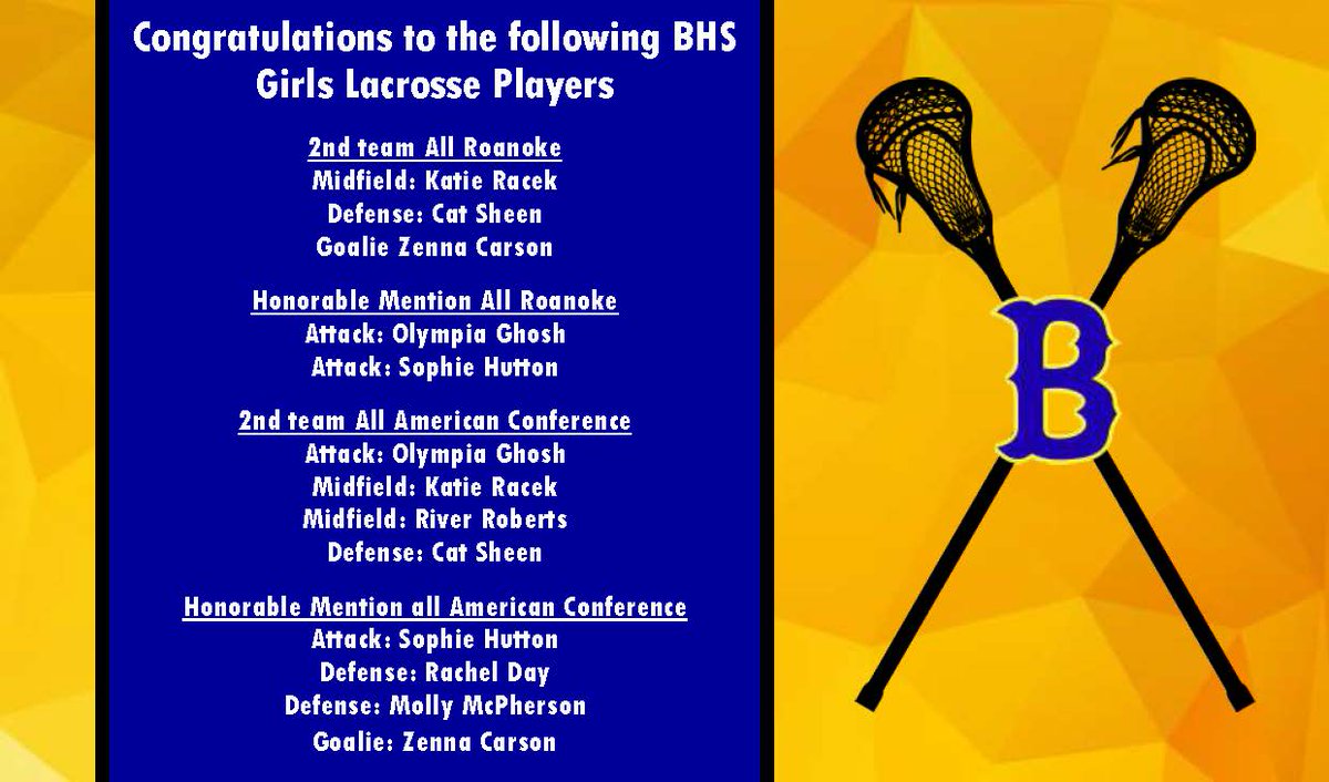 BburgHSBruins's tweet photo. Girls LAX Honors! https://t.co/hFa5U17xQc