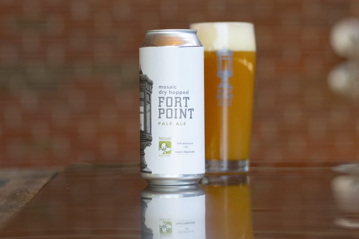 trilliumbrewing's tweet photo. Mosaic Fort Point Pale Ale is now available at both breweries. 1 case limit, $15.20 4pk #TwoCanTuesday https://t.co/5GudfoND4H