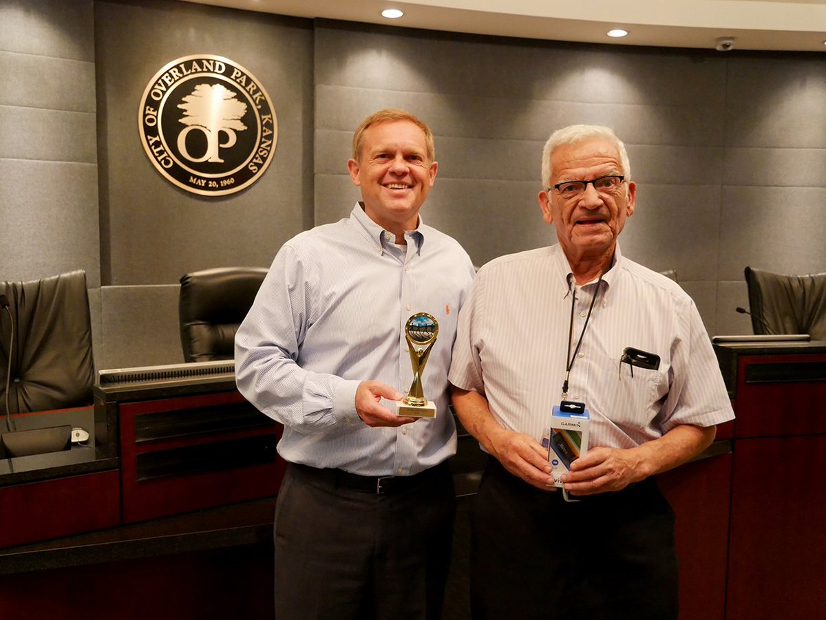 opcares's tweet image. OP employees have been competing in a staff step challenge and Miguel from @OverlandPark_PD is the winner! He took 676,755 steps in four weeks! Overall, Overland Park employees recorded more than 49 million steps in May! #steptoit