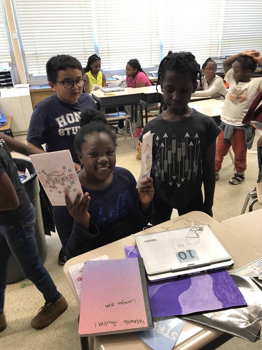 Wellwood5th's tweet photo. Thank you Ms. Huber’s class for our graduation cards! It was so great being your mentors this year! @KatieLugli @Jodilo0113 https://t.co/NAzL3BeK50