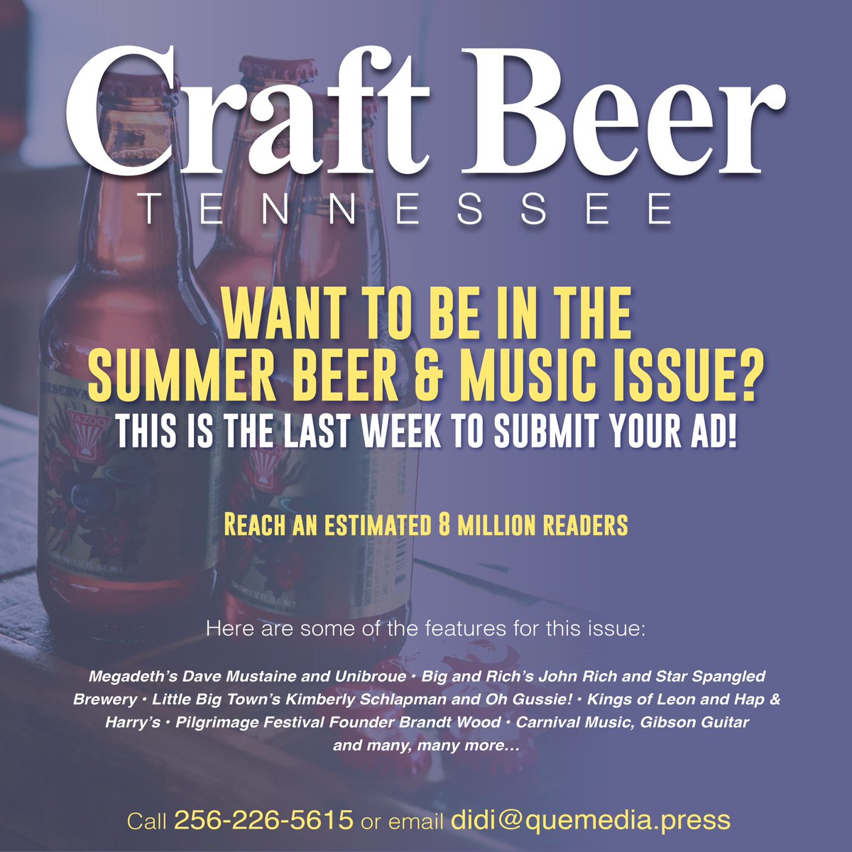 Last call for Summer advertisers. This is gonna be a good one! #craftbeer #TNbeer #TNCBM